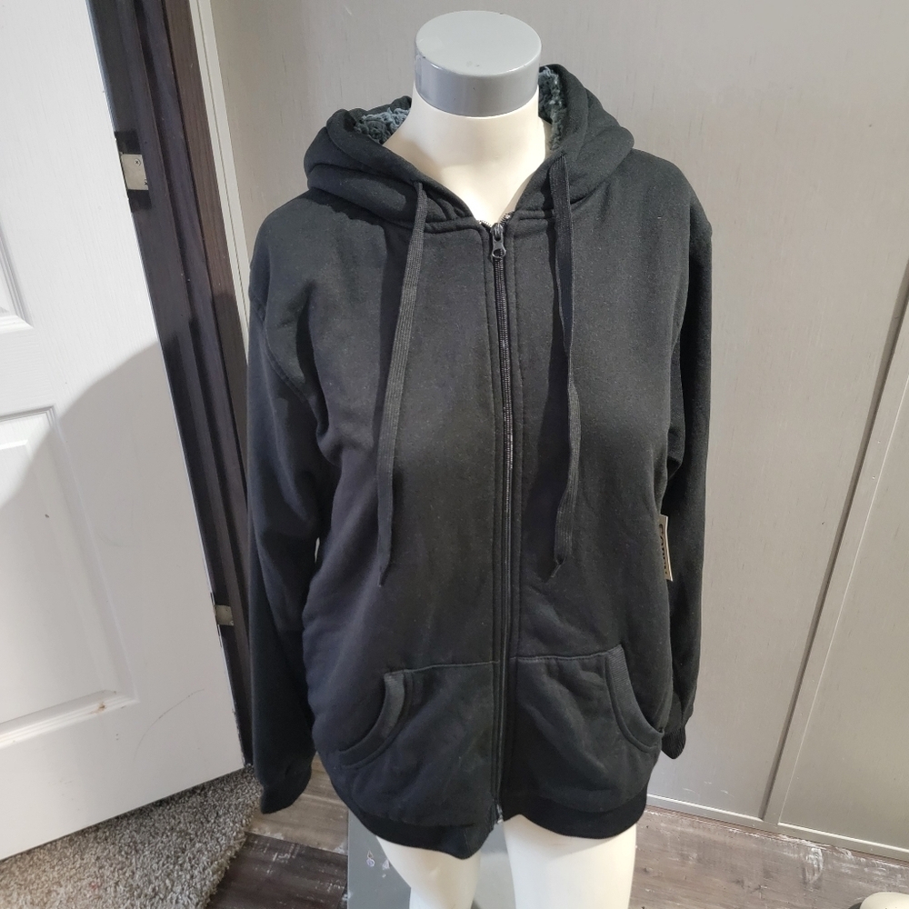 Open trails mens black zip up jacket